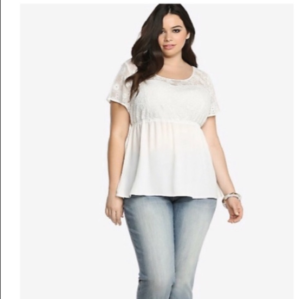 Torrid Lace inset blouse new with tags.